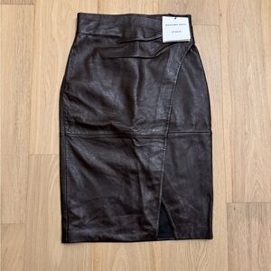Massimo Dutti leather skirt-small